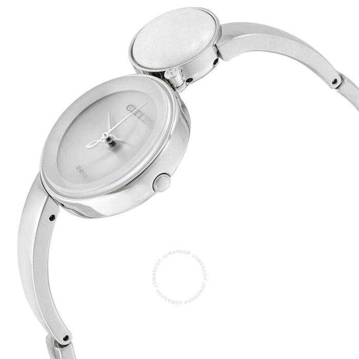 Citizen Ambiluna Womens Silver Stainless Steel Case Silver Bracelet Round Watch - EW5490-83A
