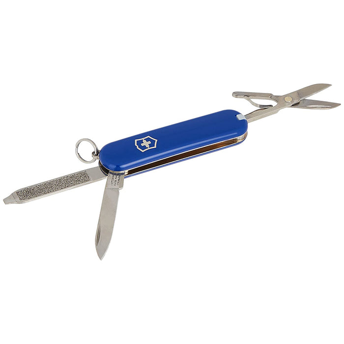 Victorinox Blue Acrylonitrile Butadiene Styrene Handle Stainless Steel Blade Classic SD 7 Function Pocket Knife - 0.6223.2
