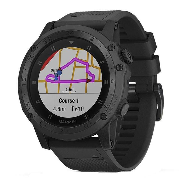Garmin tactix Charlie Black Silicone Band Titanium Bezel Multi-sport GPS Smart Watch - 010-02084-00