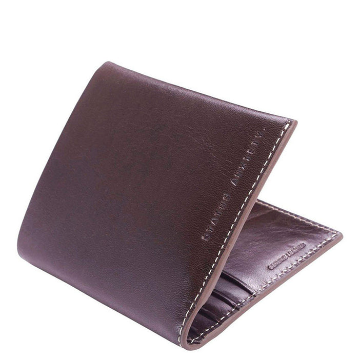 Status Anxiety Mens Daniel Chocolate Leather Wallet - SA2082