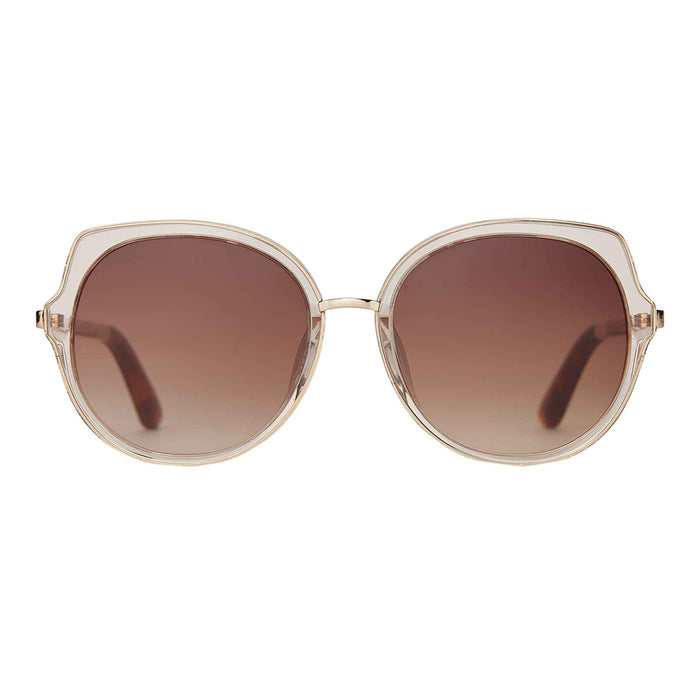 Lottie Womens Crystalc Frame Brown Mirror Lens Square Sunglasses - 10011337