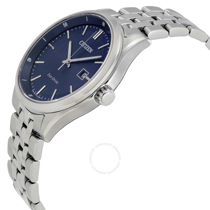 Citizen Eco-Drive Mens Stainless Steel Case and Bracelet Blue Dial Silver Watch - BM7251-53L