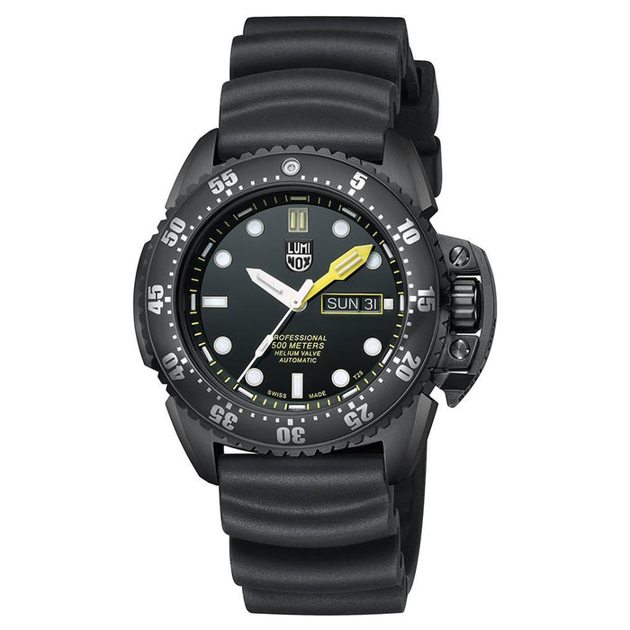 Luminox Men's Deep Dive Swiss Automatic Special Edition 1520 Series Black Rubber Strap Black Analog Dial Watch - XS.1521