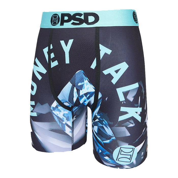 PSD Men's Black Money Talk Boxer Briefs Underwear - 122180025-BLK