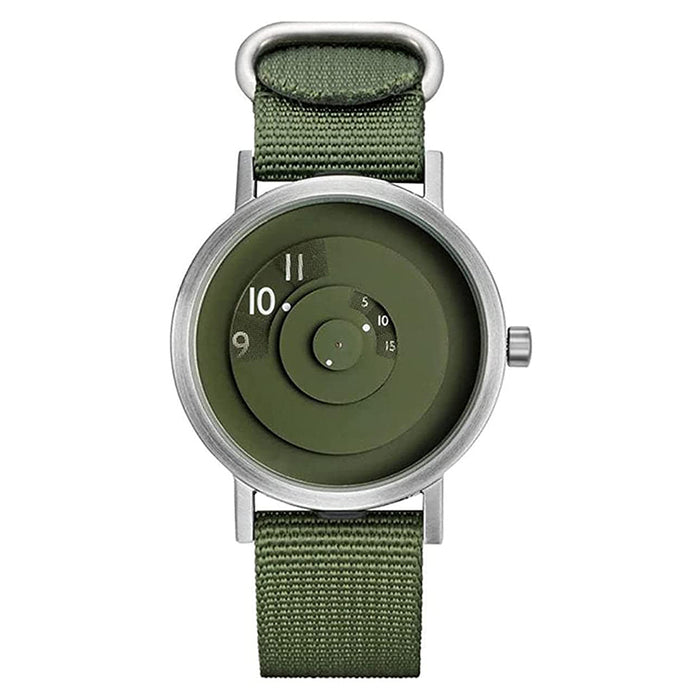 Projects Unisex Green Dial Band Stainless Steel Japanese Quartz Watch - 7203VN-40(2)