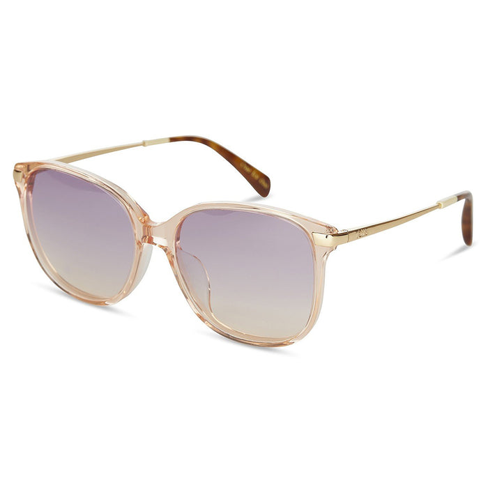 Sandela 201 Womens Peach Crystal Frame Purple Gradient Lens Square Sunglasses - 10013967