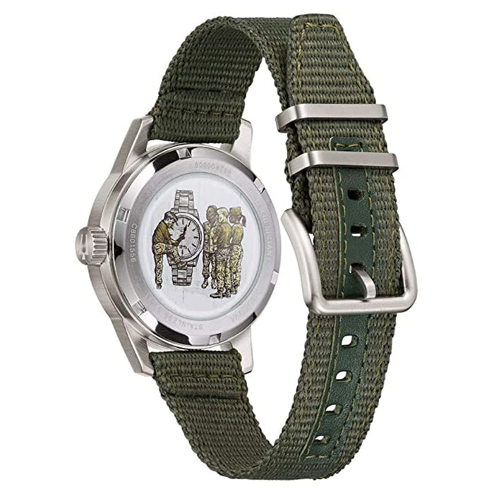 Bulova Mens Military VWI Special Edition Hack Field Automatic Stainless Steel Watch - 96A259