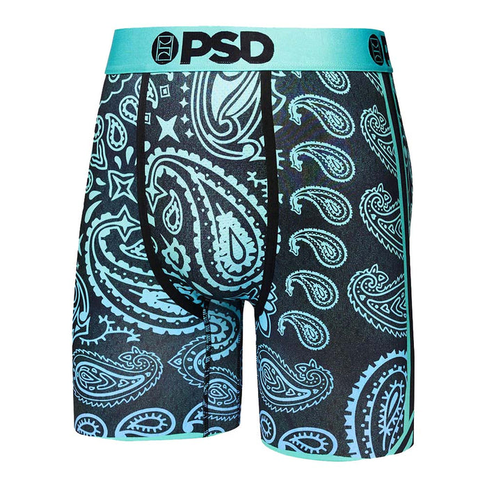 PSD Men's Blue Ice Paisley Boxer Briefs Underwear - 322180036-BLU