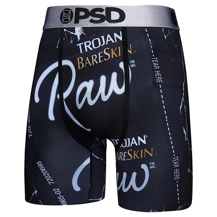 PSD Men's Black Raw Unwrapped HP Boxer Briefs Underwear