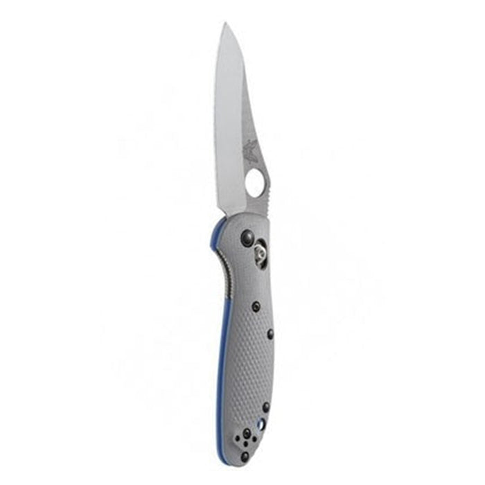 Benchmade Mini Griptilian Folding Blade Grey Handle Knife - BM-555-1