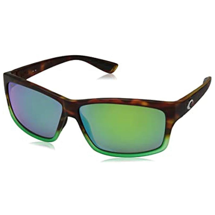 Costa Del Mar Mens Cut Matte Tortuga Fade Frame Copper Green Mirror Polarized Lens Sunglasses - UT77OGMP
