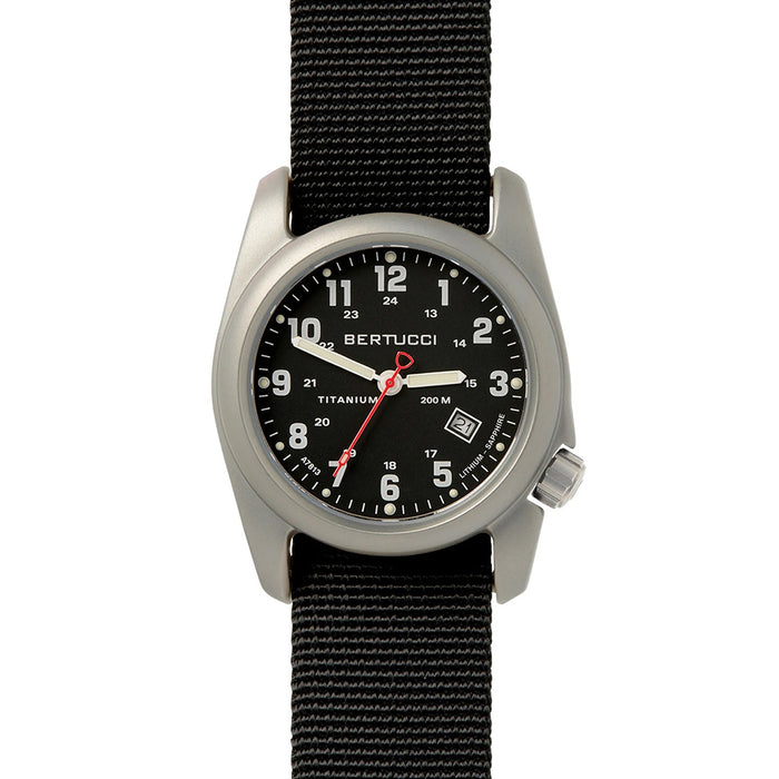 Bertucci A-2T Men Black Dial Nylon Band Swiss Quartz Watch - 12722