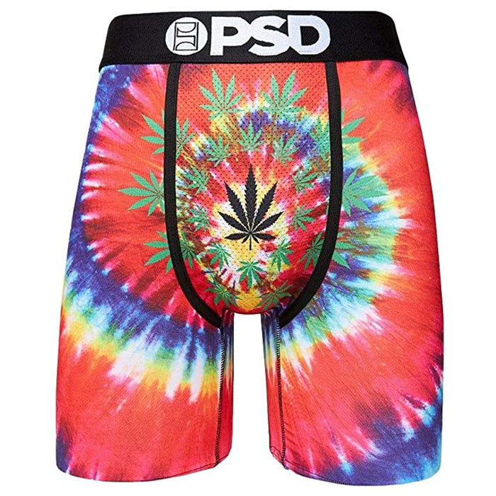 PSD Men's Multicolor Tie Dye Weed Boxer Briefs Underwear - 42011053-MUL