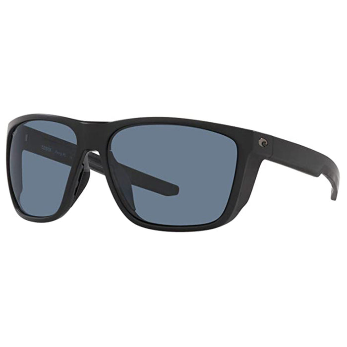 Costa Del Mar Mens 6s9012 FERG XL Matte Black Grey Rectangular Sunglasses - 6S9012-BLKGRY
