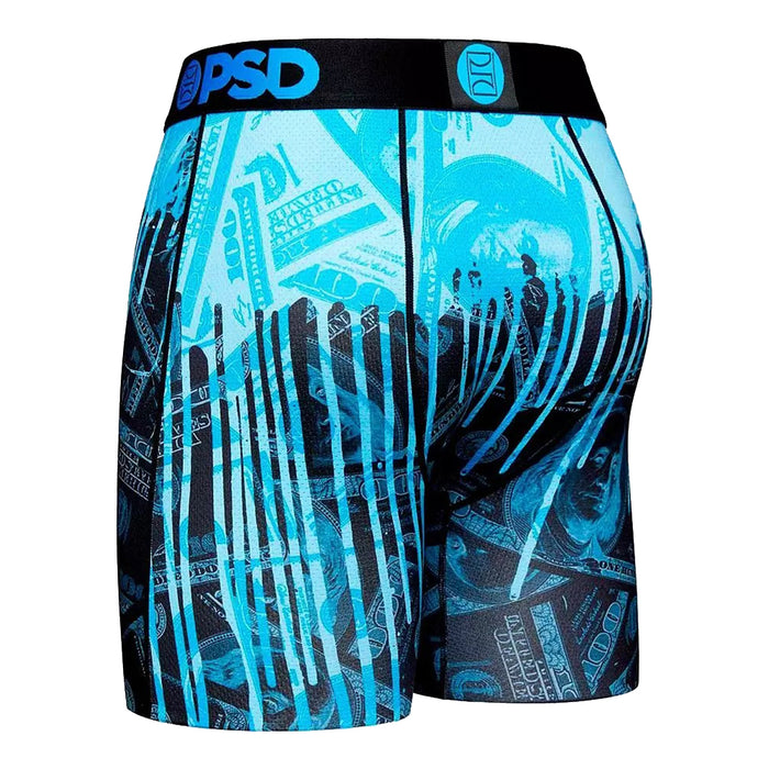 PSD Men's Black Cold Drip Micro Mesh Boxer Briefs Underwear - 422180037-BLK