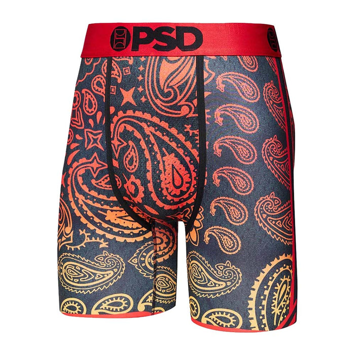 PSD Men's Red Fire Paisley Boxer Briefs Underwear - 322180035-RED