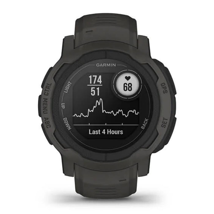 Garmin Instinct 2 - Standard Edition Graphite Silicone Band Smaller-Sized Multi-GNSS Support Watch - 010-02626-10