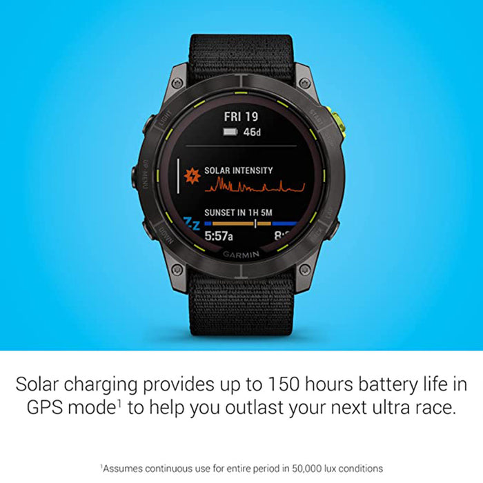 Garmin Enduro 2 Long-Lasting Battery Life with GPS Solar Charging Capabilities Preloaded Maps Ultraperformance Smartwatch - 010-02754-00