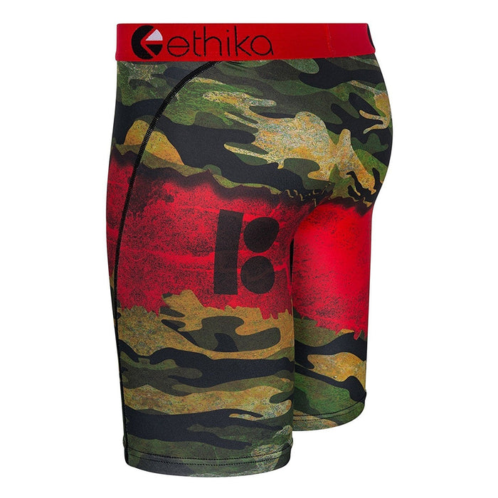 Ethika Mens Multicolored Polyester Soft 4-Way Fabric Boxer Brief Underwear - UMS068-GRR-M