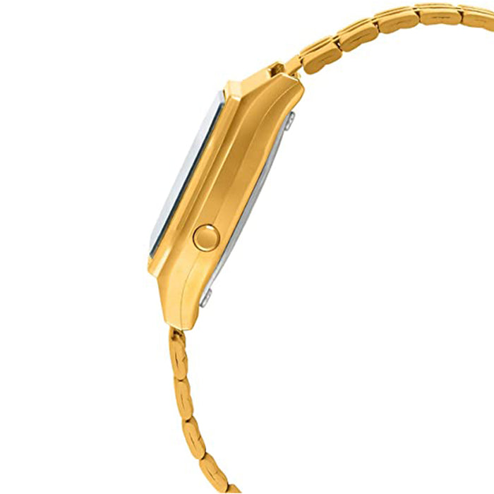 Casio Womens Mid-Size Black Dial Gold Tone Digital Retro Quartz Watch - LA680WGA-1BDF