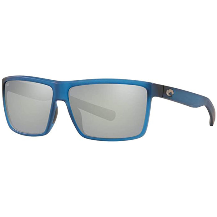 Costa Del Mar Mens Rinconcito Matte Atlantic Blue Grey Silver Mirrored Polarized Sunglasses - RIC177OSGGLP