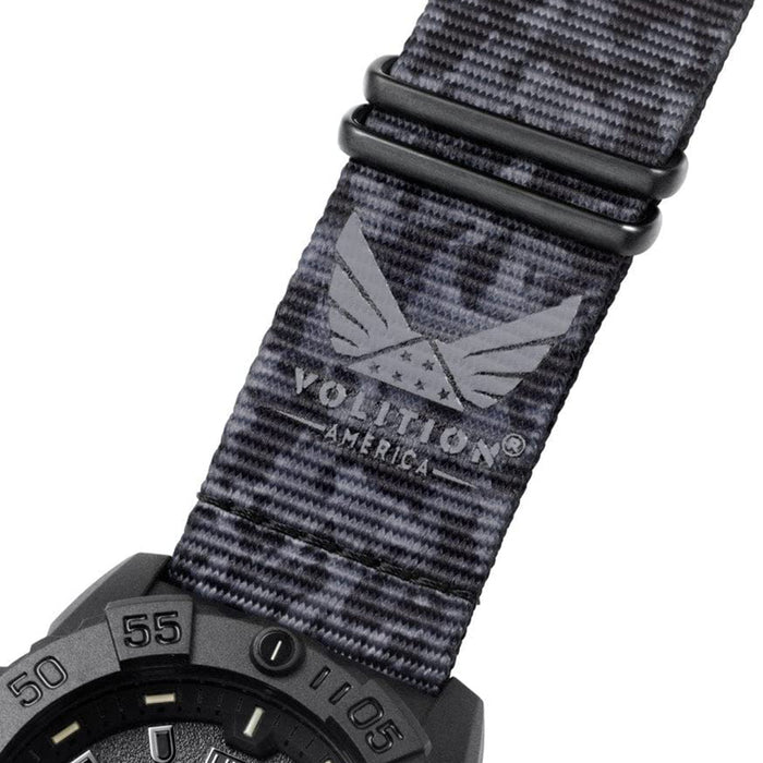 Luminox Men's Black Dial Gray Nylon Band X Volition Navy Seal Chronograph Swiss Quartz Watch - XS.3581.BO.VOL