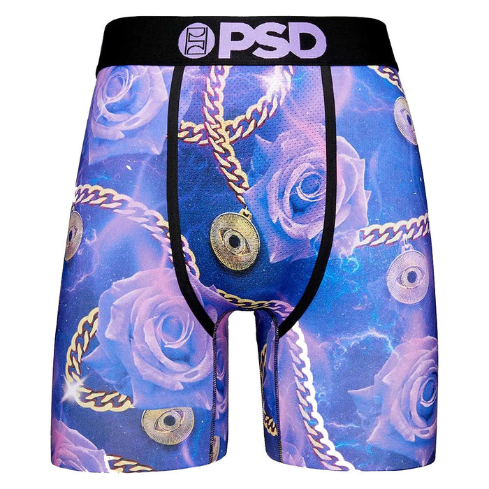 PSD Men's Purple Void Roses Boxer Briefs Underwear - 422180060-PUR