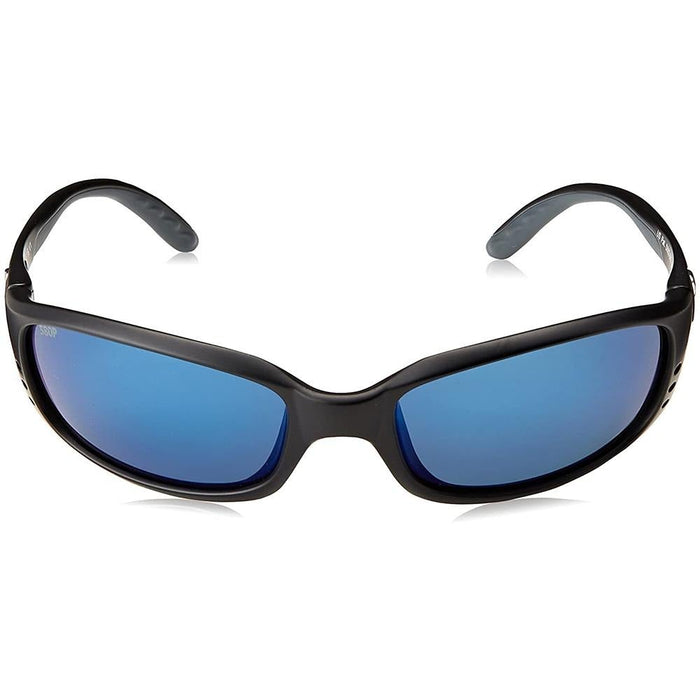 Costa Del Mar Mens Brine Matte Black Frame Blue Mirror Polarized Lens Sunglasses - BR11OBMP