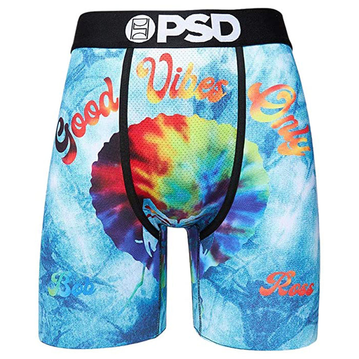PSD Men's Multicolor Good Vibes Only Tie Dye Print Boxer Briefs Underwear - 42011036-MUL