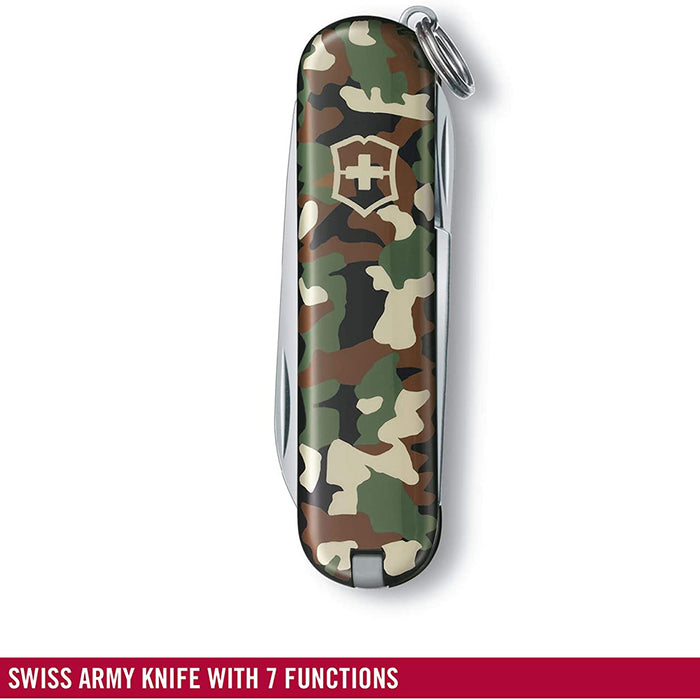 Victorinox Camouflage Plastic Handle ABS Stainless Steel Blade Classic SD Knife - 0.6223.94
