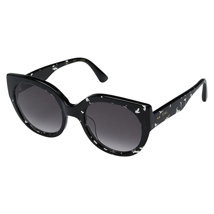 Toms Womens Gray Lens Black Frame One Size Non Polarized Round Sunglasses - 10005971