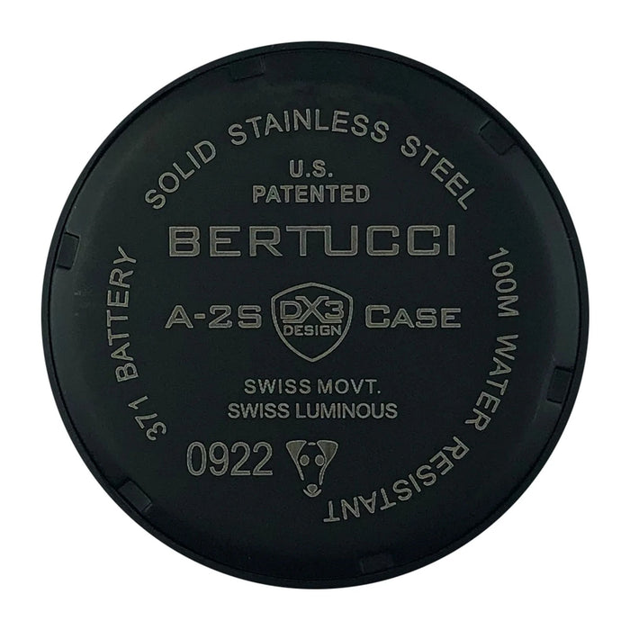 Bertucci A-2S Unisex Vintage Black Dial & Band Water Resistant Swiss Quartz Watch - 11509