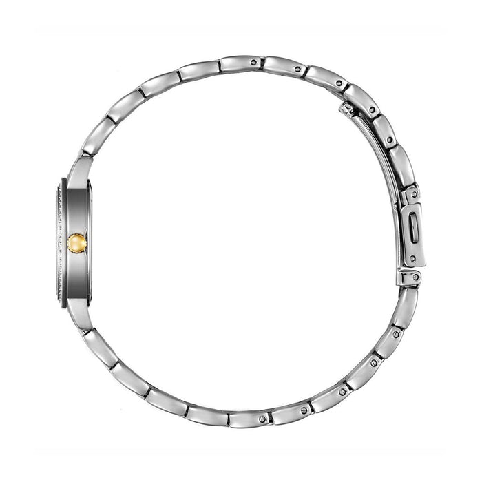 Citizen Women's Casual Two-Tone Stainless Steel Bracelet White Dial Quartz Analog Watch - EZ7016-50D