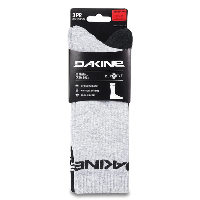 Dakine Unisex One Size Essential 3PK Sock - 10003681-ASSORTED-L/X
