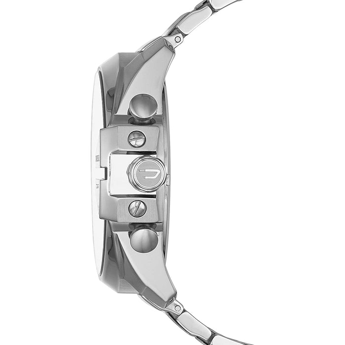 Diesel Mens Black Dial Silver Stainless Steel Band Quartz Watch - DZ4308