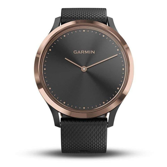 Garmin vivomove HR Black/Rose Gold Silicone Band Black Digital Dial Smart Watch - 010-01850-16