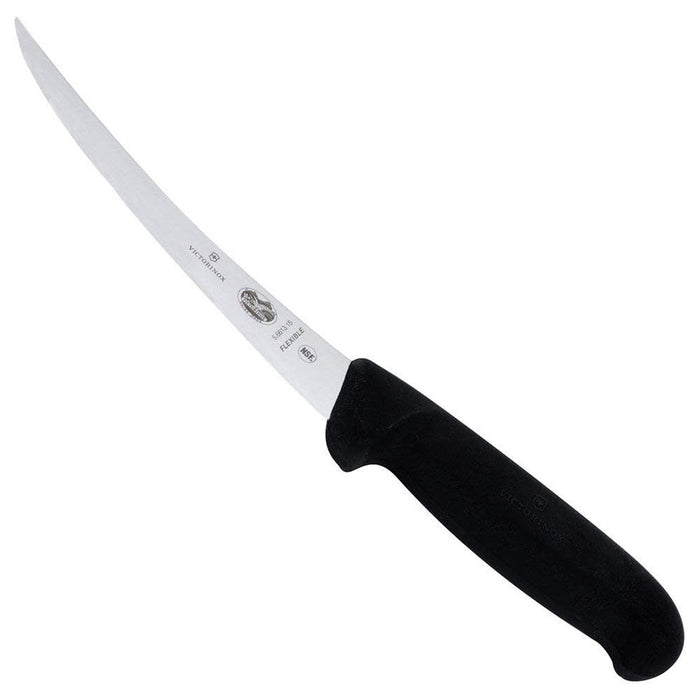 Victorinox Black Fibrox Handle Stainless Steel Flexible Blade Boning Knife - 5.6613.15