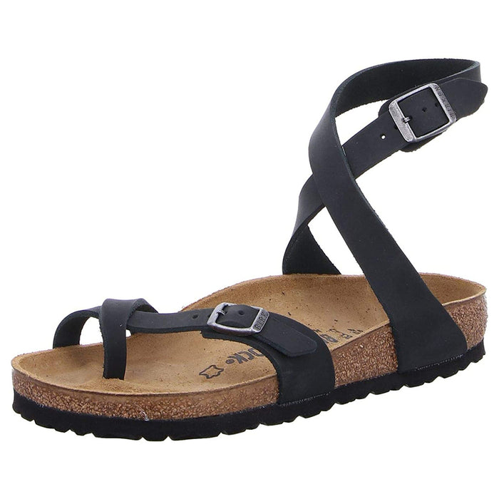 Birkenstock Unisex Black Oiled 44 R (US Women's 13-13.5) Narrow Width Arizona Soft Footbed Sandals - 752481-44