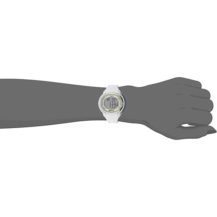 Timex Womens Mid-Size Ironman White Resin Strap Digital Dial Quartz Watch - TW5K90700
