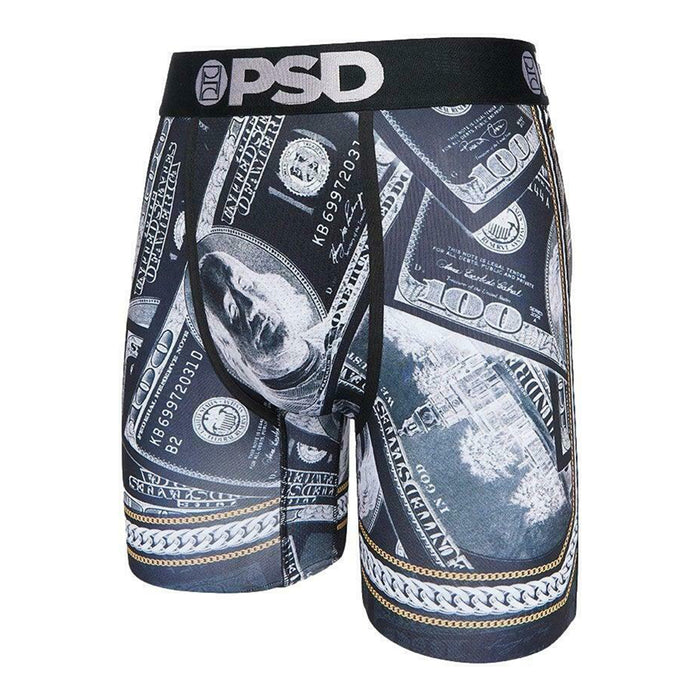PSD Men's Black Dark Money Sport Boxer Briefs Underwear - 122180069-BLK