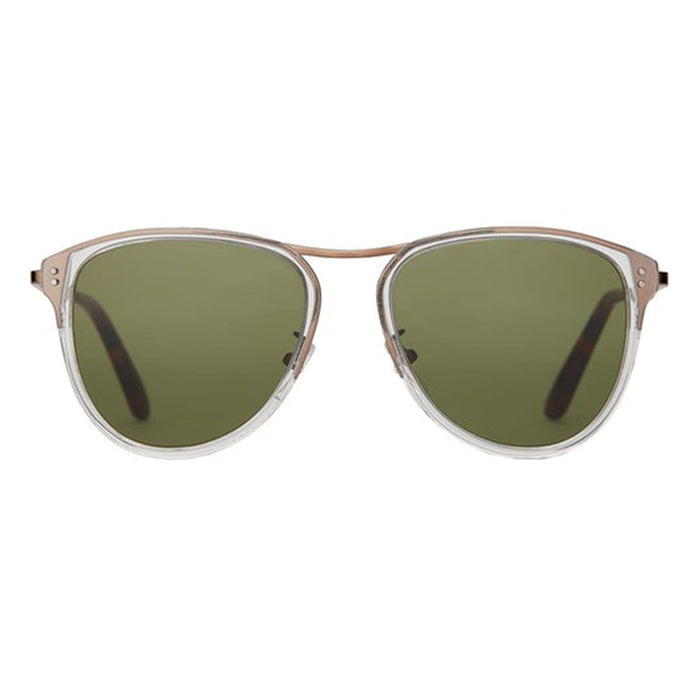 Franco Vintage Mens Crystal Frame Bottle Green Mirror Wrap Sunglasses - 10011364