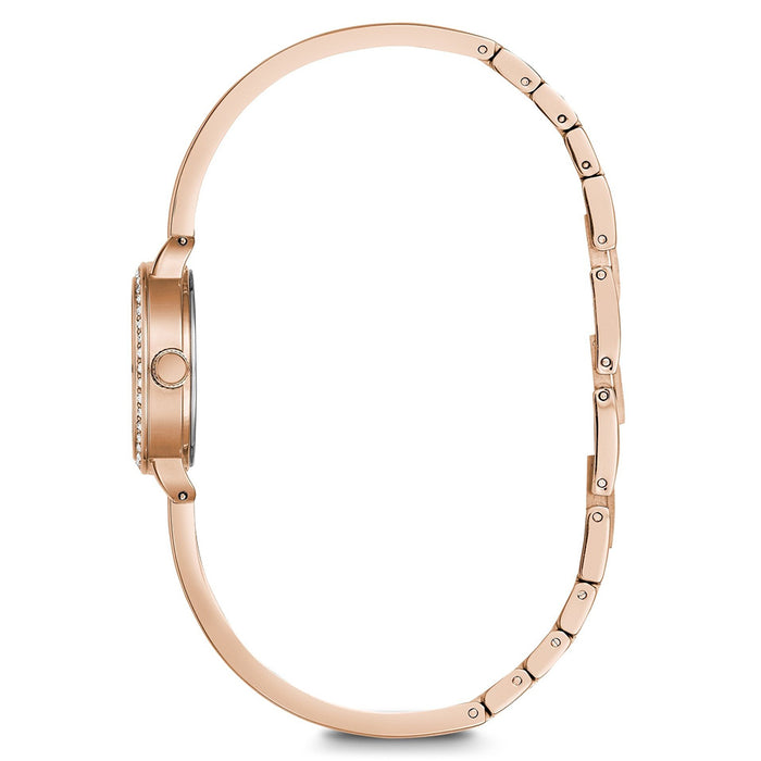Caravelle Womens Rose Gold-Tone Bracelet Band Pearl Quartz Dial Watch - 44L247