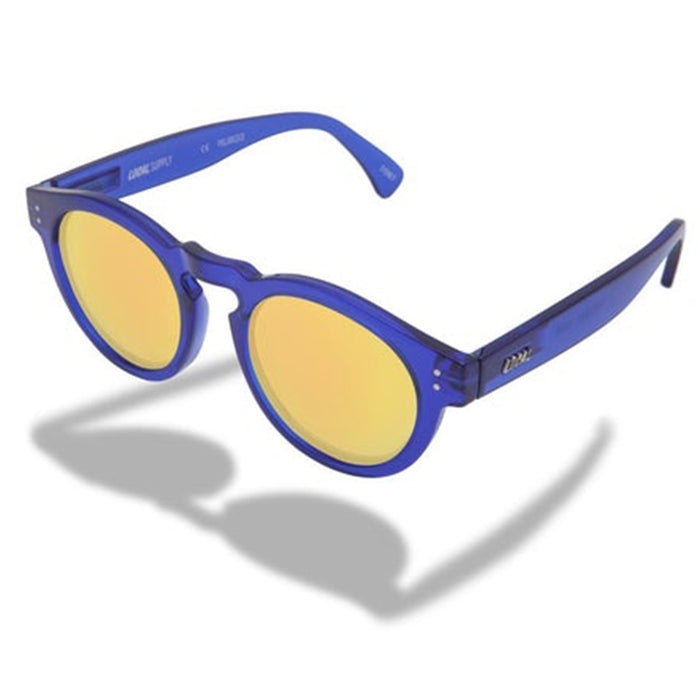 Local Supply Unisex Freeway Hana Polished Blue / Gold Sunglasses - LOCALHANA