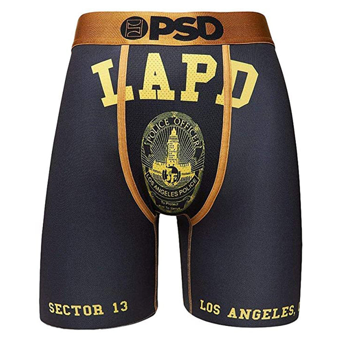 PSD Men's Black LAPD Boxer Briefs Underwear - 42011049-BLK