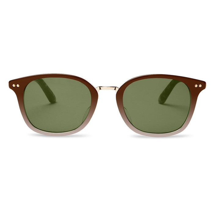 Unisex Barron Hony Fade Frame Olive Gradient Lens Square Sunglasses - 10010480