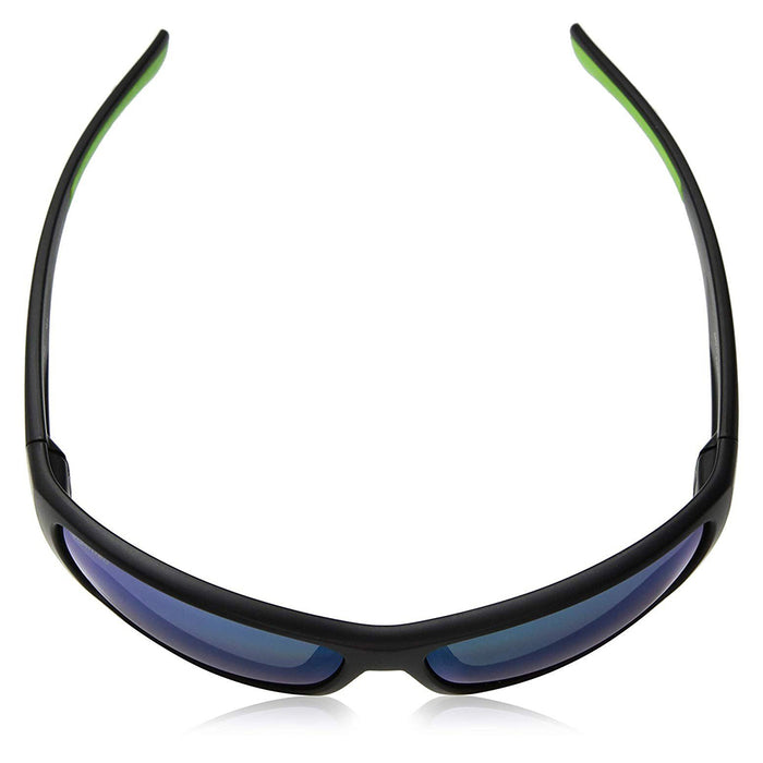 Smith Forge Unisex Matte Black Frame Green Mirror Polarized Lens Rectangular Sunglasses - FGPPGMMB