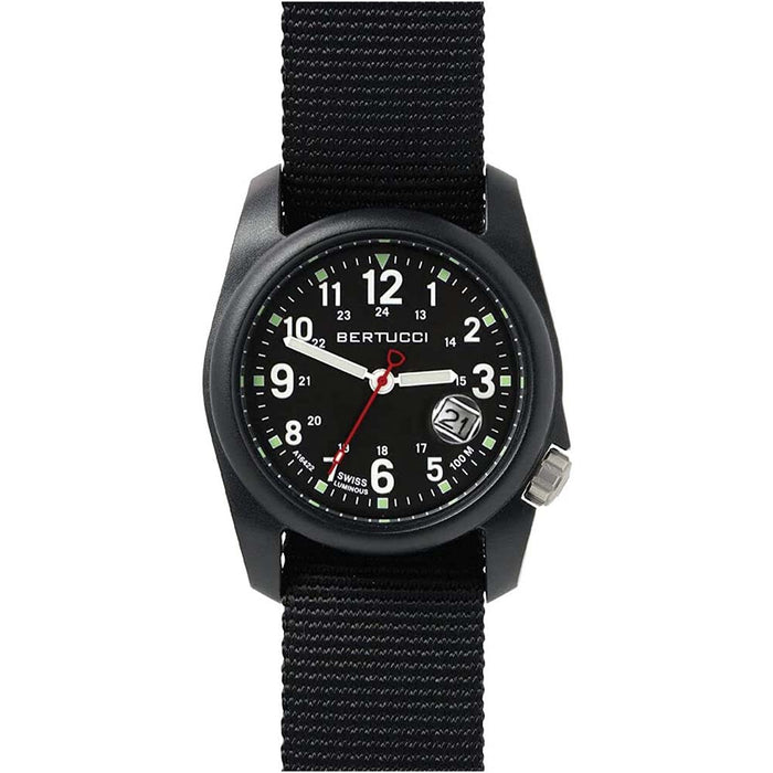 Bertucci DX3 Unisex Black Dial Nylon Band Japanese Quartz Watch - 11200