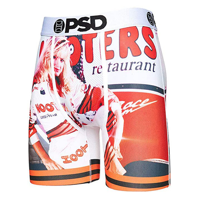 PSD Men's White Hooters Racer Girl Boxer Briefs Underwear