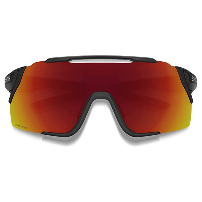 Smith Men's Matte Black Frame Chromapop Red Mirror Lens Non-Polarized Attack MTB Sunglasses - 20229900399X6