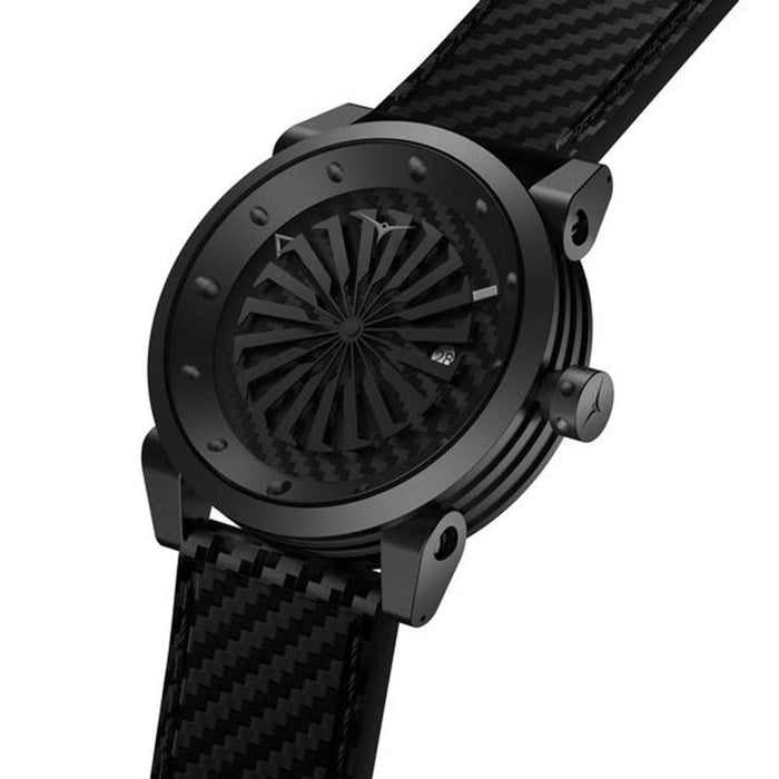 Zinvo Blade Venom Men's Genuine Italian Leather Band Black Automatic Dial Watch - BLADEVENOM